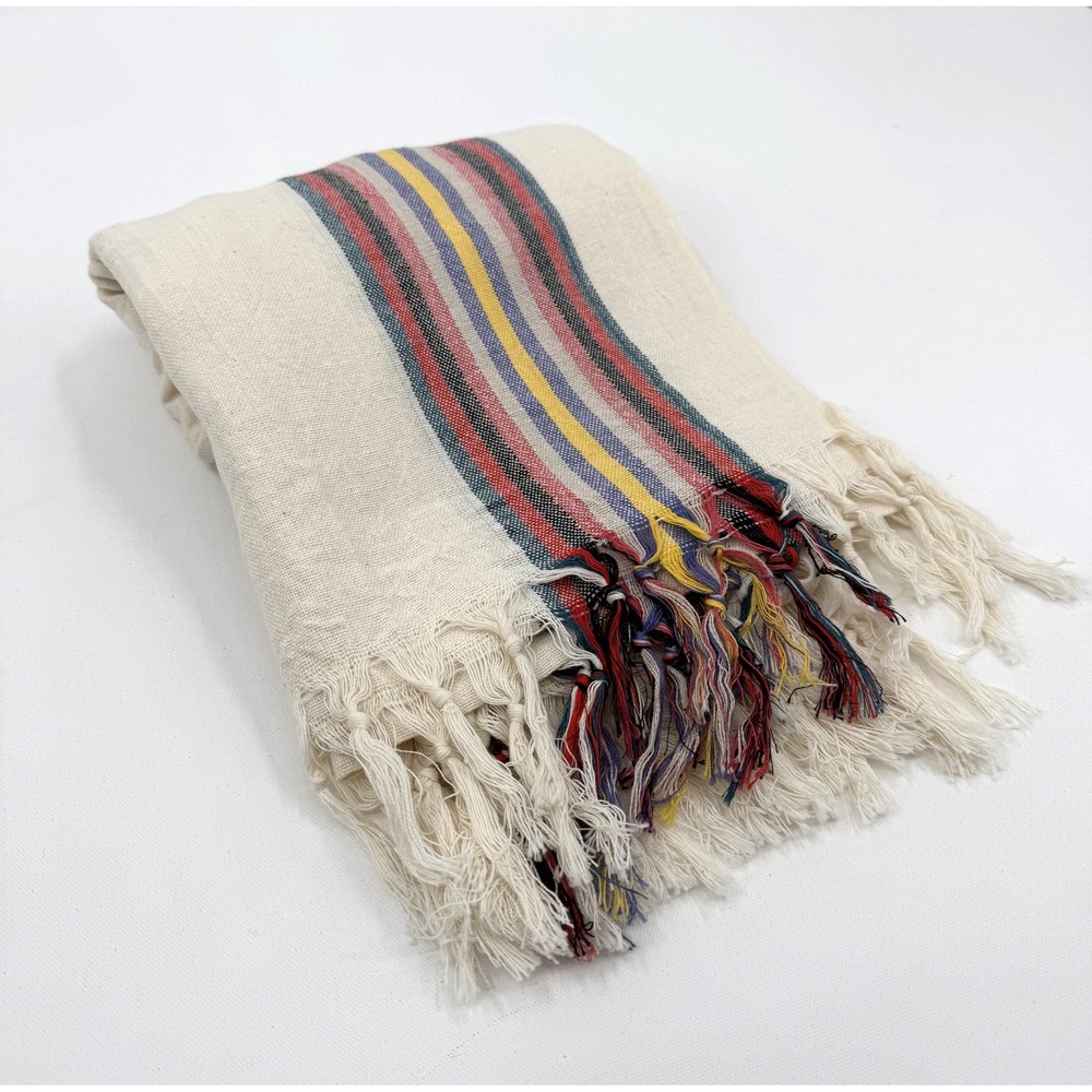 Turkish Towel Cotton Peshtemal Beach Blanket Fringe Lightweight Travel Spa NEW